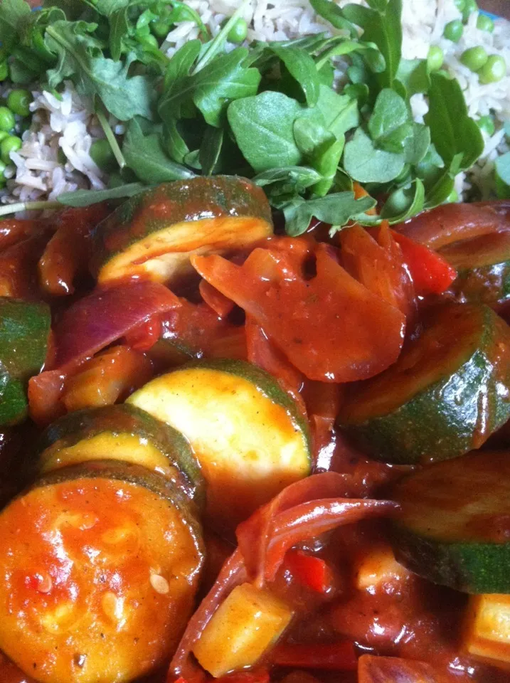 Courgette chilli with rice|Nick Hiderさん