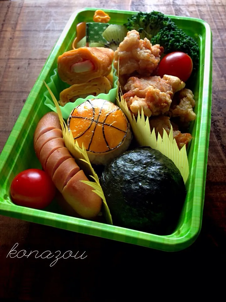 Snapdishの料理写真:小4男子ミニバス大会弁当🏀|粉蔵(こなちゃん  ♪)さん