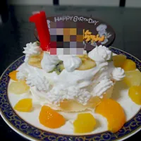 Snapdishの料理写真:1歳用ケーキ♪|八雲さん