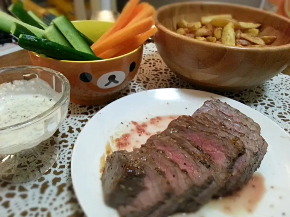 homemade #roastbeef and #fries ! amazing|Maikさん