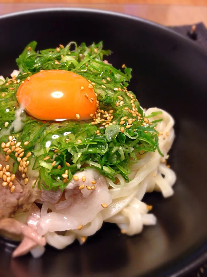 トゥルントゥルン豚肉のカマ玉うどん|Takaki Sasakiさん