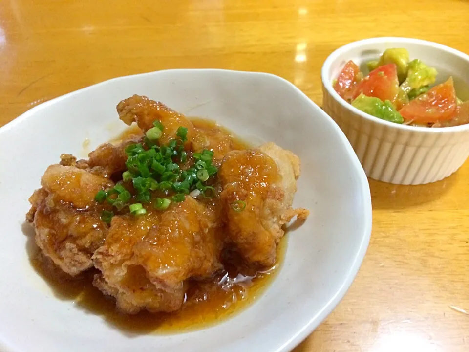 りりたんこぶさんの料理 おろしポン酢ソースで食べるカリッとジューシー唐揚げ😅|みきおさん