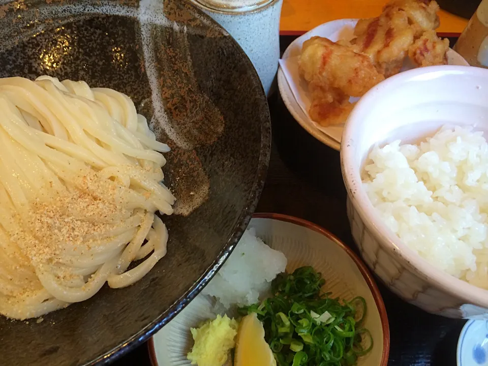 Snapdishの料理写真:とり天セット（ぶっかけうどん大）|buhizouさん