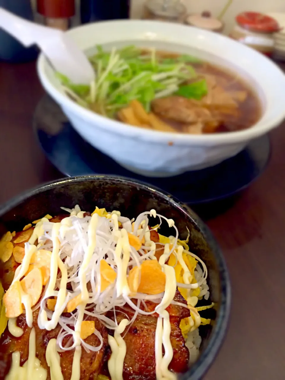 スタミナ錦糸丼&醤油らーめん！|りょーたろーさん