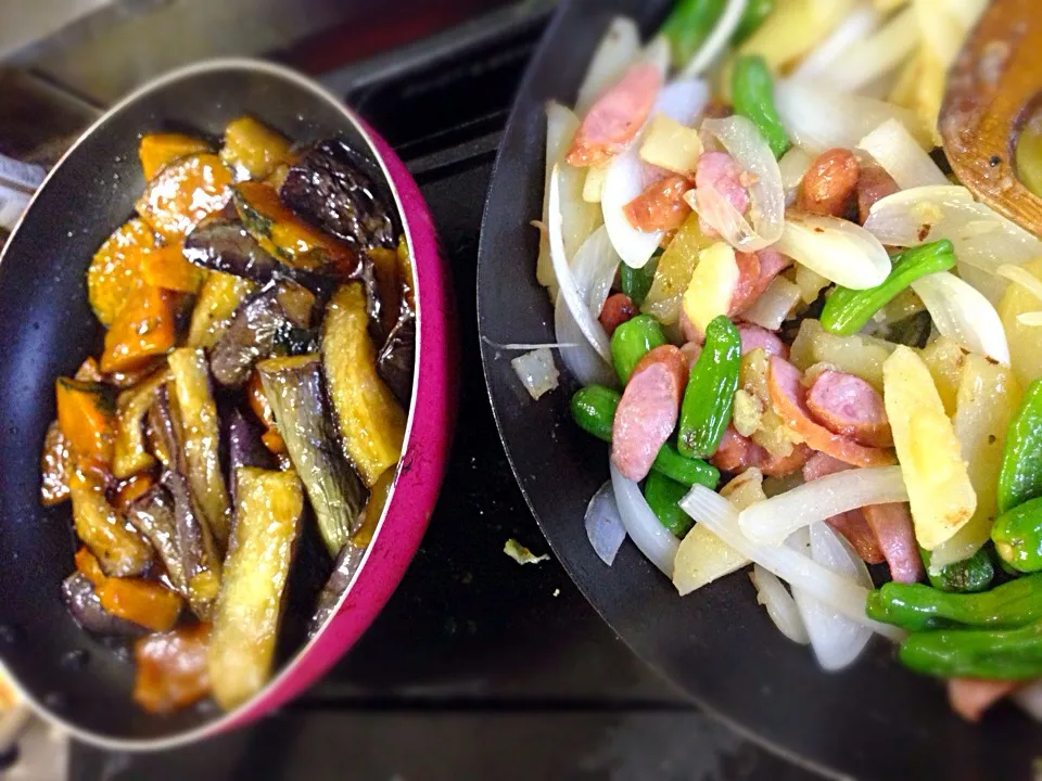 ナスとかぼちゃの揚煮、ジャーマンポテト|望月有紀さん