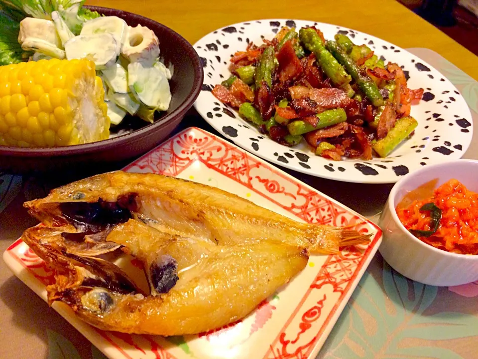 Snapdishの料理写真:お魚で夕食🍚🍚|かずみさん