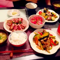 Snapdishの料理写真:夏野菜たっぷり健康飯🌻|みゅうさん