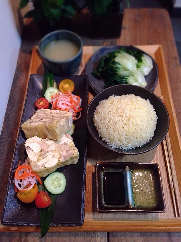 Singapore chicken rice,terrine version.シンガポールチキンライス、テリーヌバージョン|rick chanさん