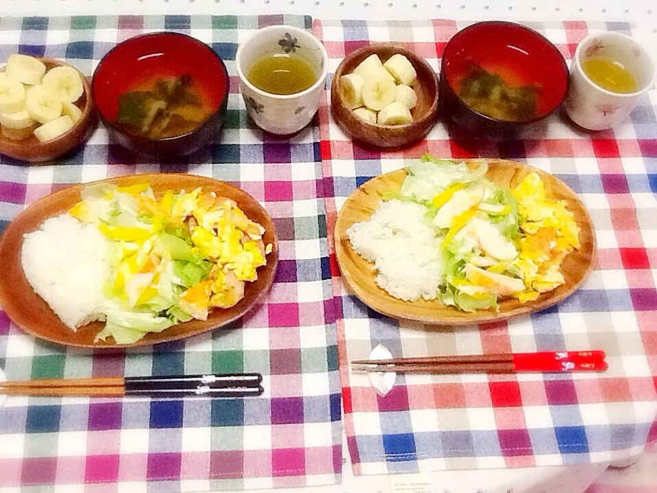 Snapdishの料理写真:モーニング(♡ŐωŐ)(ŐωŐ♡)|さとう かおりさん