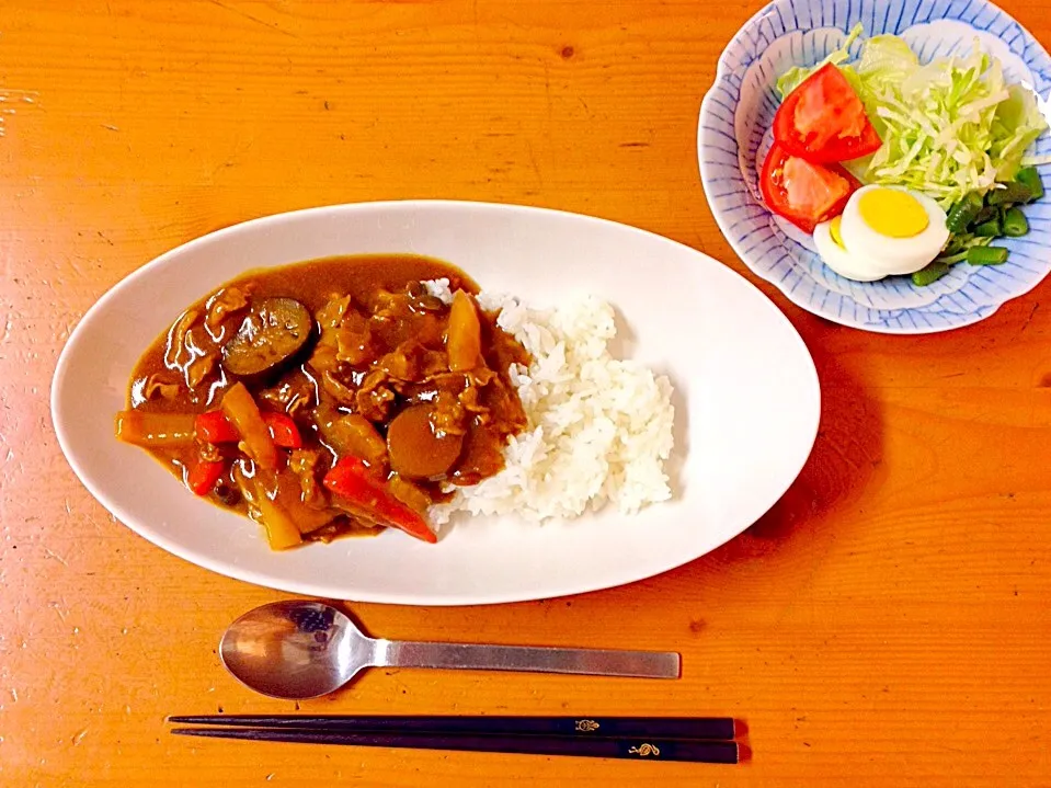 長男作 夏野菜カレー|ルドルフさん