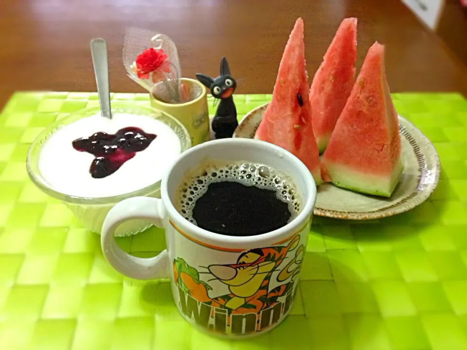 西瓜🍉＆🍇ヨーグルト☕️|マニラ男さん