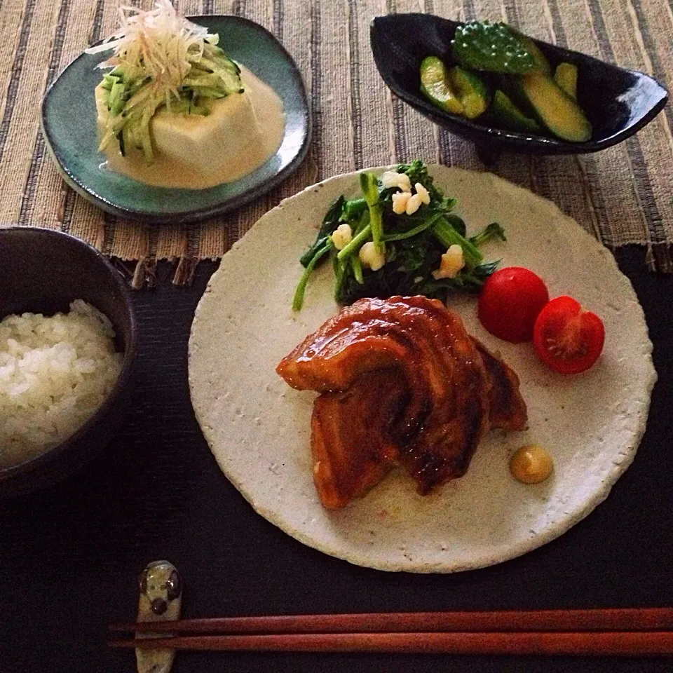 Snapdishの料理写真:今日の夜ご飯  2014.7.23.|あいこ ⁎ˇ◡ˇ⁎さん