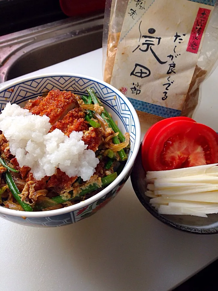 宗田節粉の出汁が効いたおろしカツ丼|FU-TEN 古原貴大さん