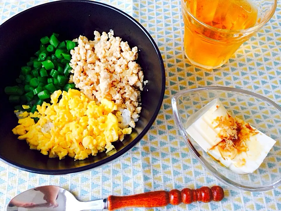 三色丼、冷奴|ayakaさん