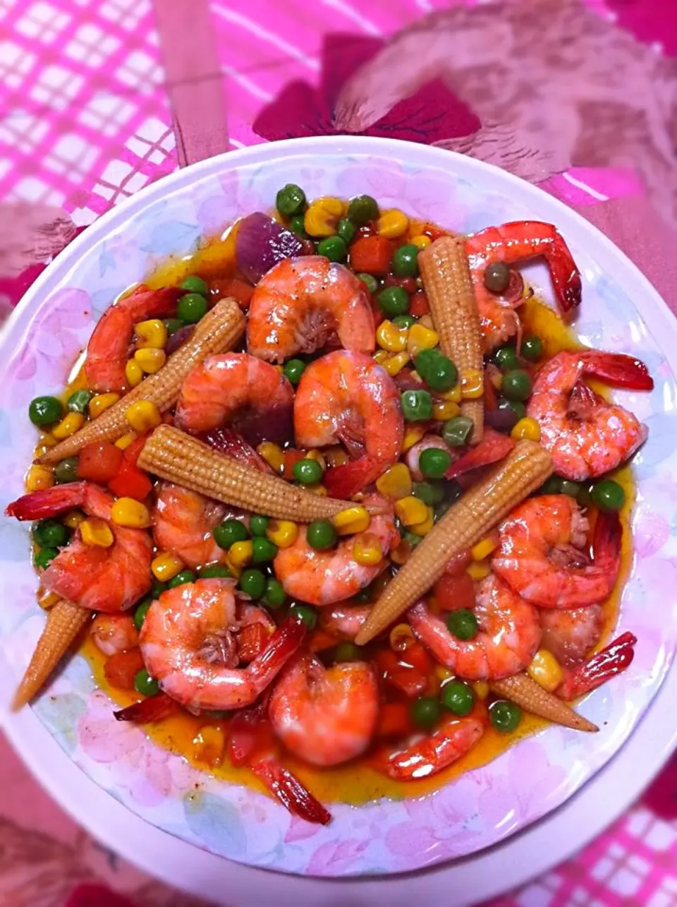 Spicy shrimp vegetable|Yuan Sottoさん