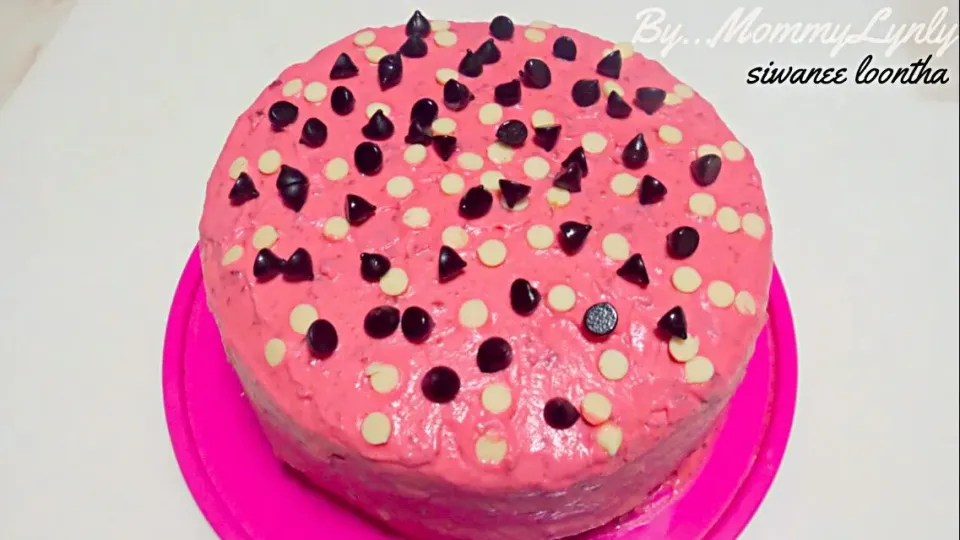 chiffon strawberry cake|siwanee loonthaさん