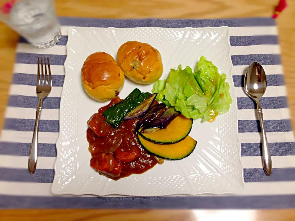 Snapdishの料理写真:夏野菜カレー＊7/24|ゆきぼぅさん