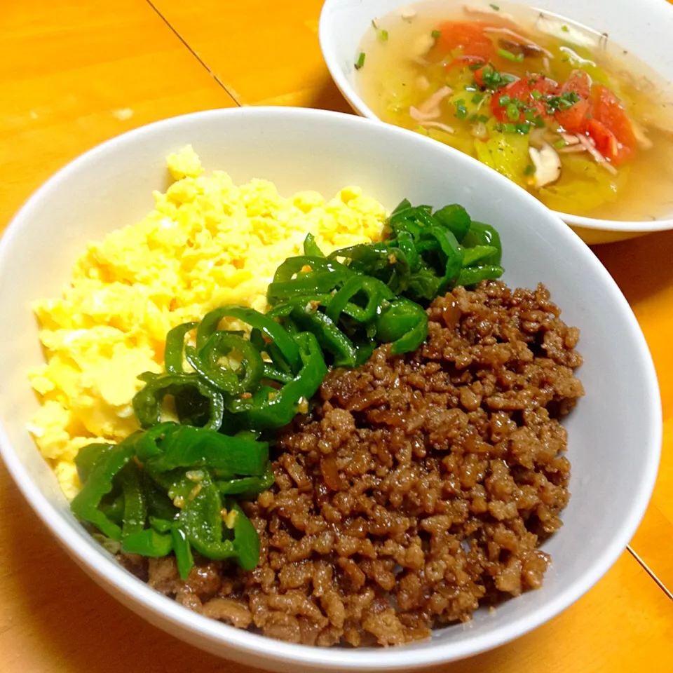 三色丼|カウンター嬢さん