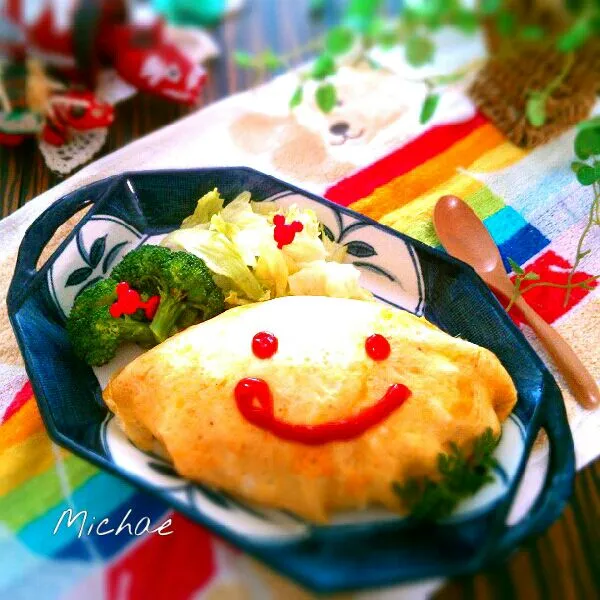 huge smile omelette rice ♪(*^^*)|michaeさん