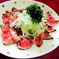 Snapdishの料理写真:牛肉のたたき|ゆぅきさん