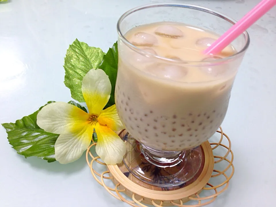 Cafe au lait with tapioca|rubyjaneさん