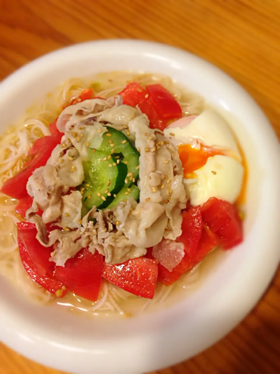 豚しゃぶそうめん 温玉乗せ|Jun2525さん