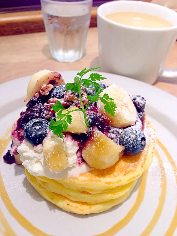 1人でちょっと息抜きのんびりパンケーキ◡̈♥︎|kaoさん