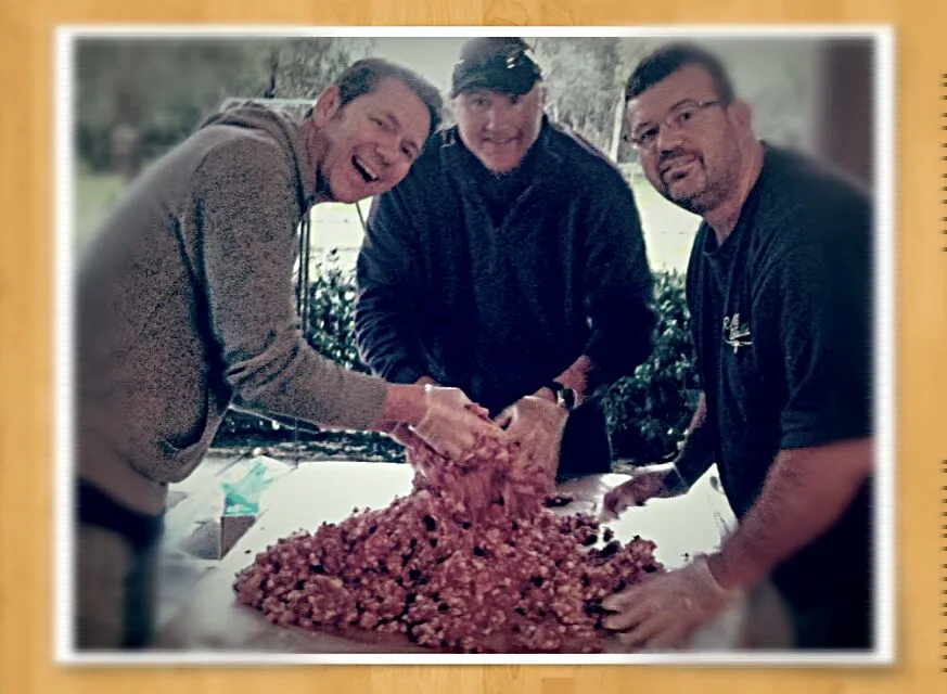 making Italian salami  mix|woodfiredさん