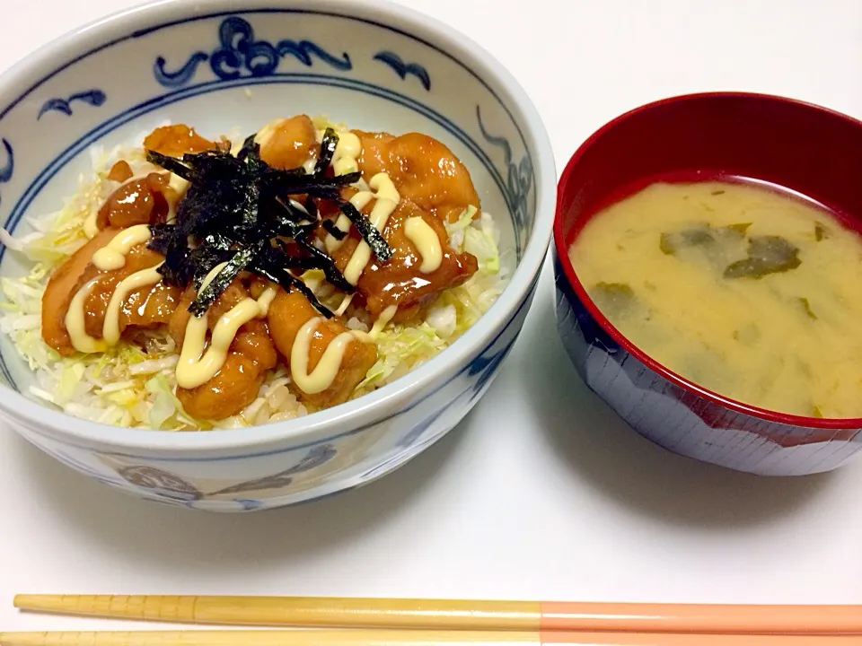 Snapdishの料理写真:照り焼きチキン丼|aoi♡mamaさん