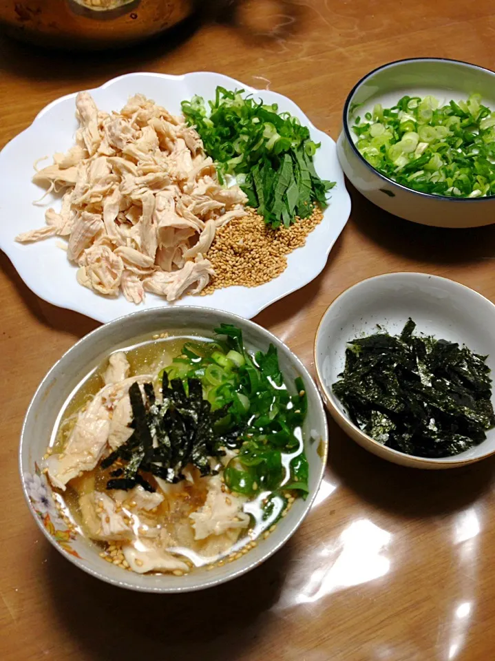 maichyoさんの料理 鶏の冷たい出汁茶漬け|tachiさん