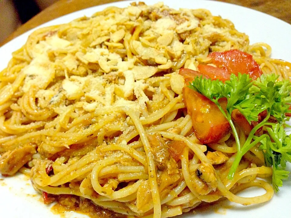 Fresh Tomato and Sardines Pasta|xaiさん