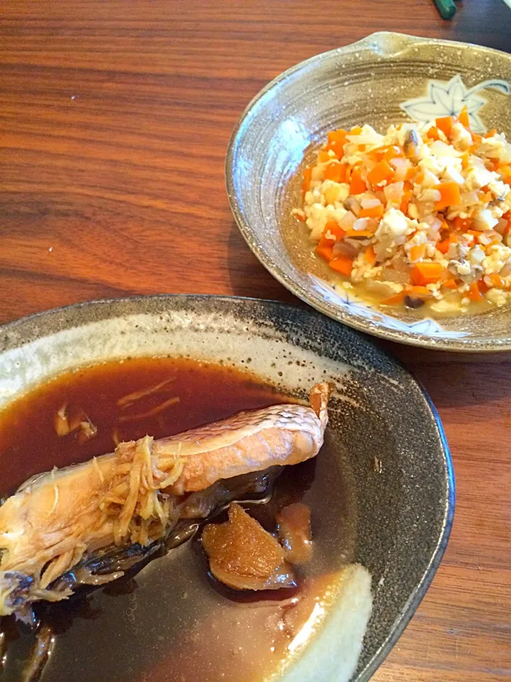 鯛の煮付けと炒り豆腐|越塚優佳さん