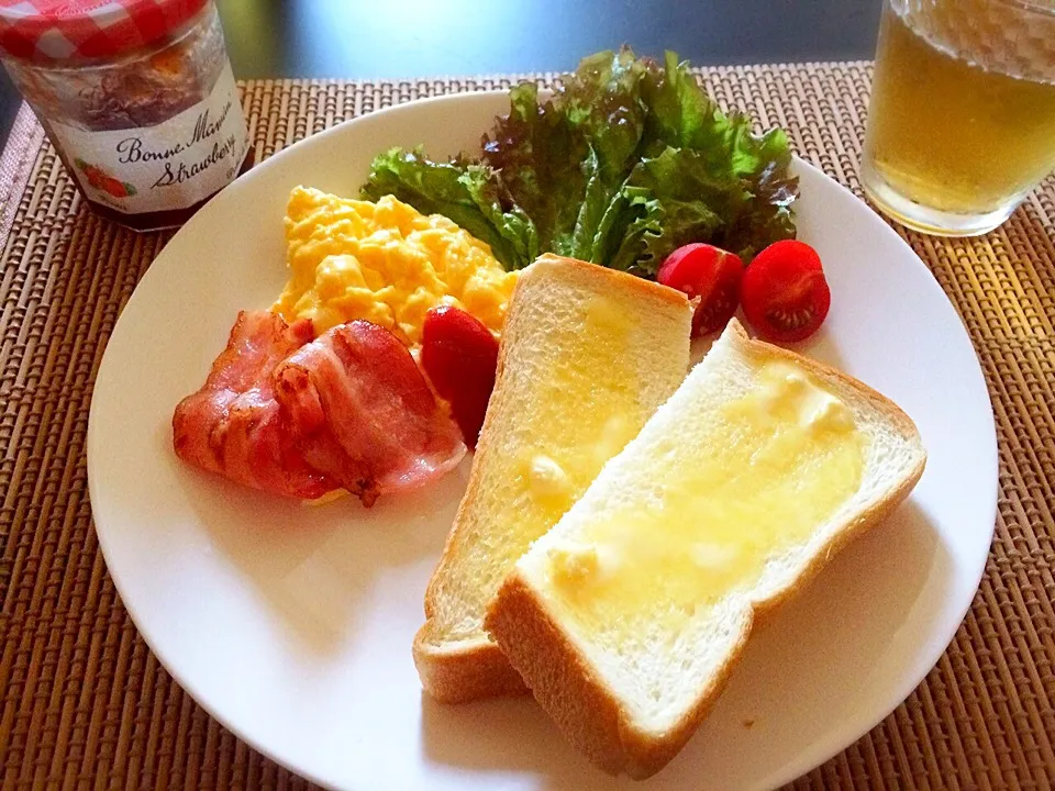 morning Plate☺︎ "bacon and  scrambled egg|Jessy♡さん