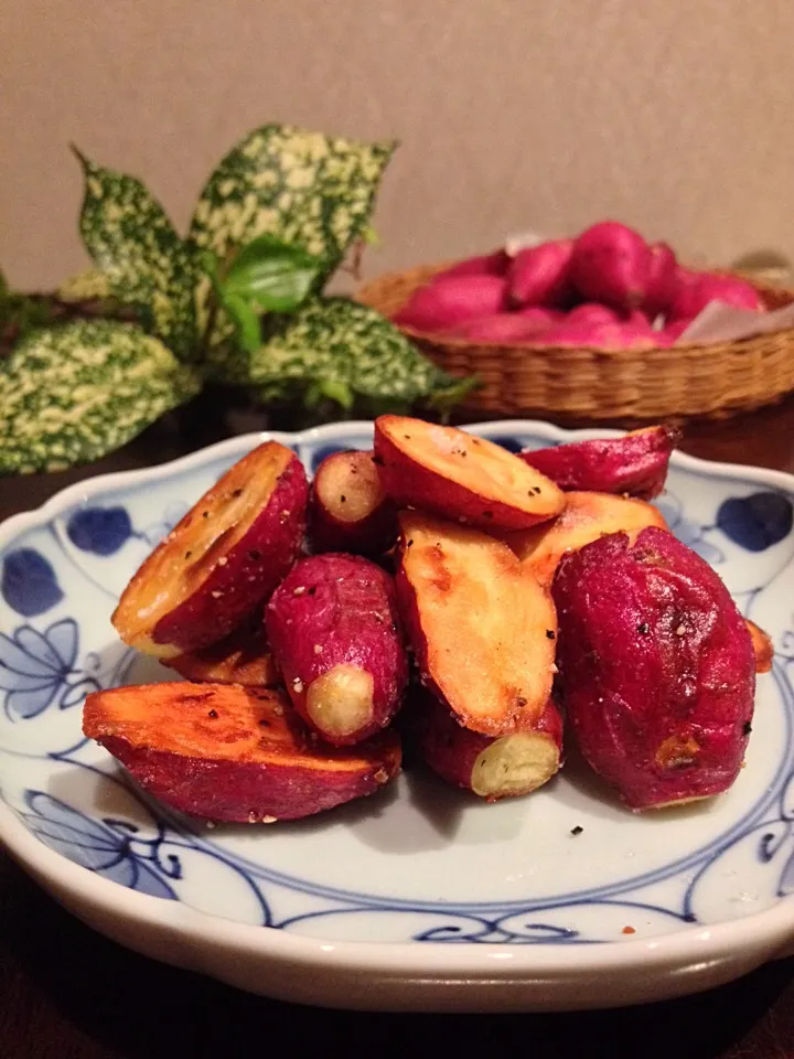 初採りのさつまいもを食す！|りーりーさん