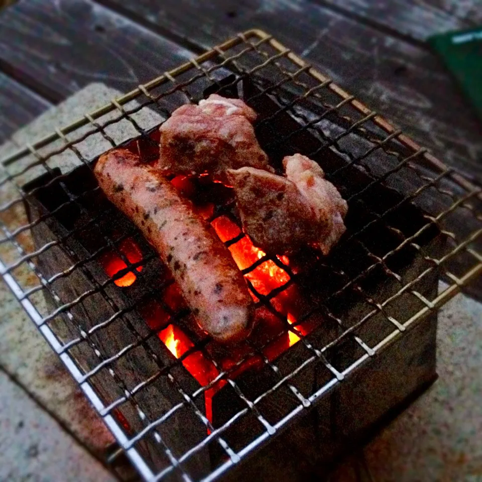 豚のカシラとチョリソーψ(｀∇´)ψ|ラー山さん