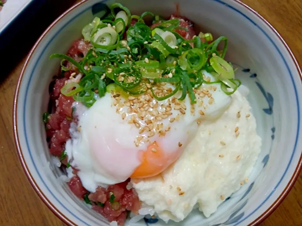 ネギトロロ丼。|Momoyoさん