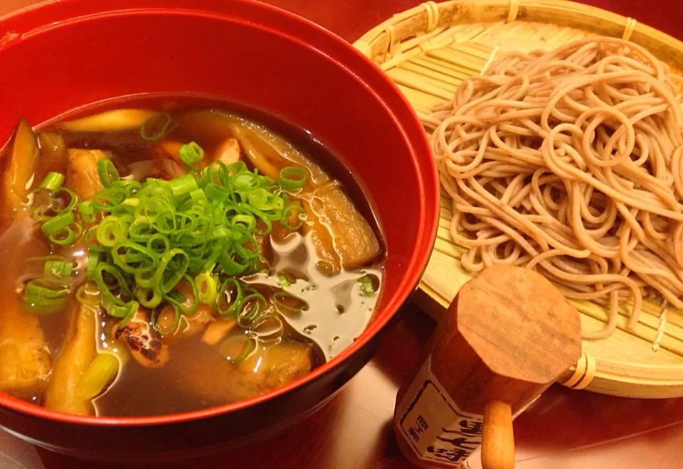 鶏と茄子のつけ蕎麦|masakiさん