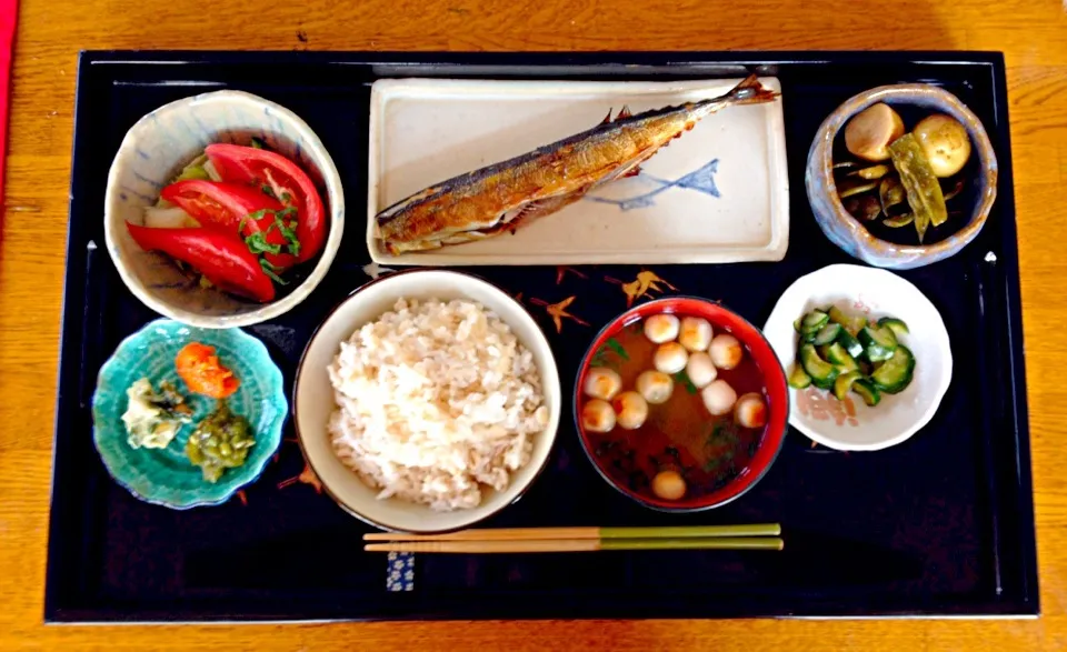 はみちゃんのジョイフルキッチンモーニングセット(⌒▽⌒)💞和定食^_^💞秋刀魚の味噌味焼き魚定食^_^💞|はみちゃんさん