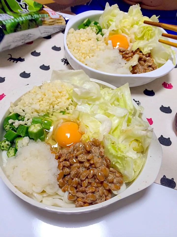 Snapdishの料理写真:ネバネバぶっかけうどん|かおりさん