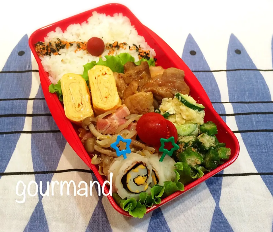 Snapdishの料理写真:2014.7.28 息子大会お弁当♪|プーティさん