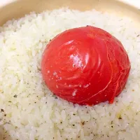 生トマトで炊き込みご飯