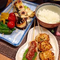 Snapdishの料理写真:焼き鳥定食🍀