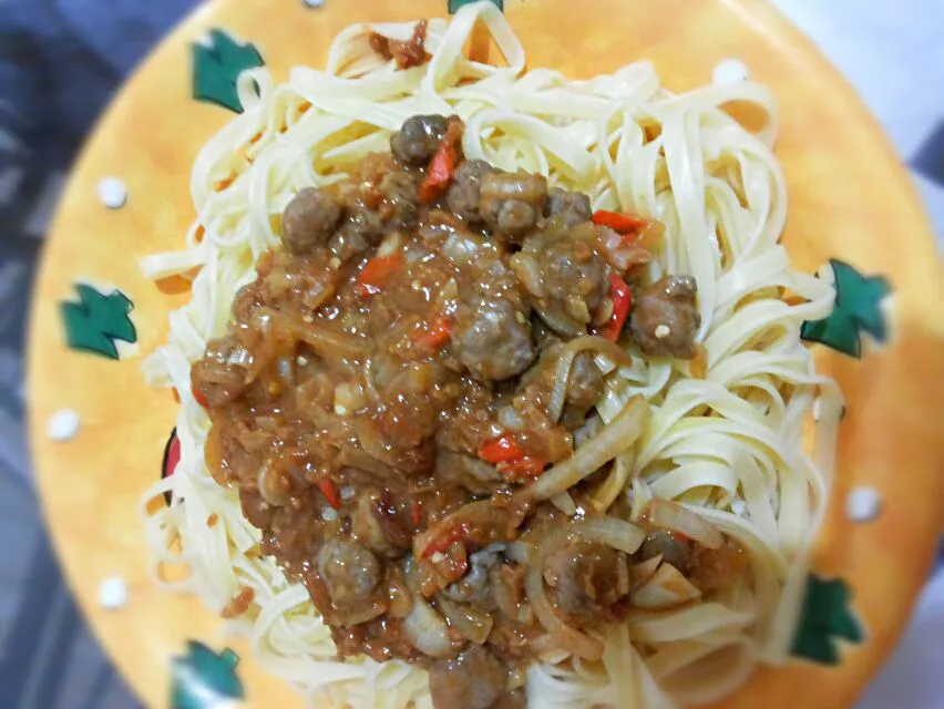 Snapdishの料理写真:Spicy Spaghetti a la @tantomae|Kjohärtantå McMaéさん