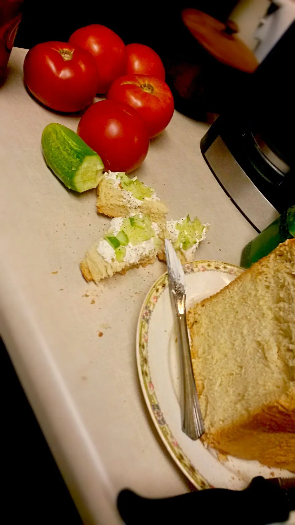 Snapdishの料理写真:open faced cuc sandwiches|Anita Jordanさん