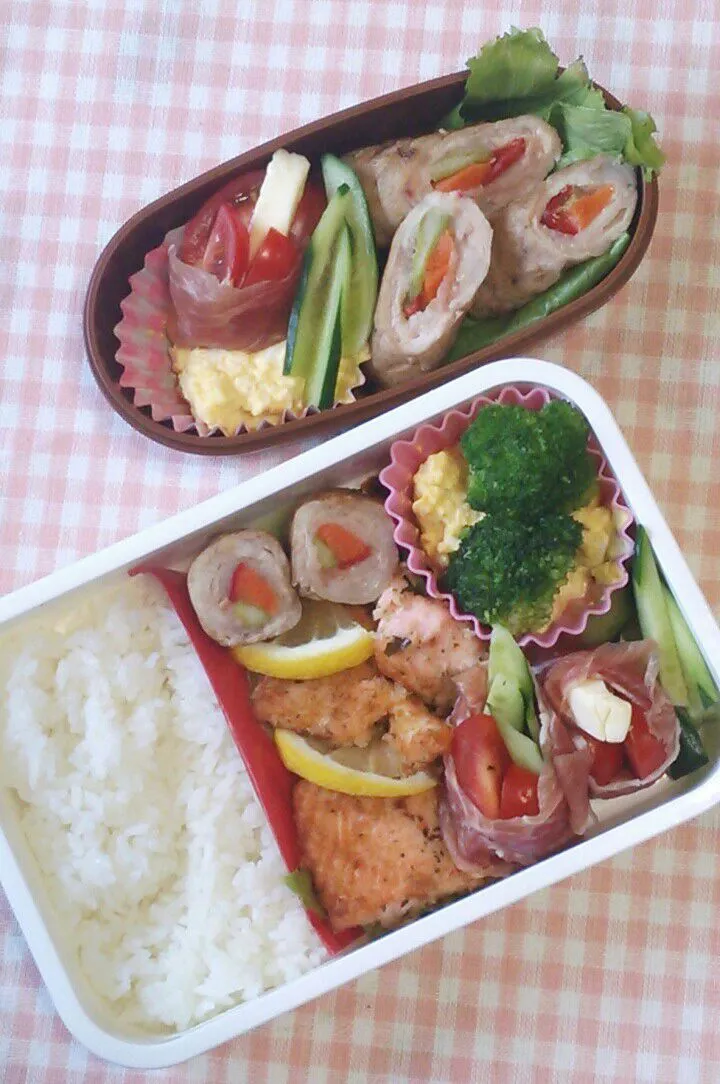 Snapdishの料理写真:7/29 息子と私のお弁当|オオトモさん