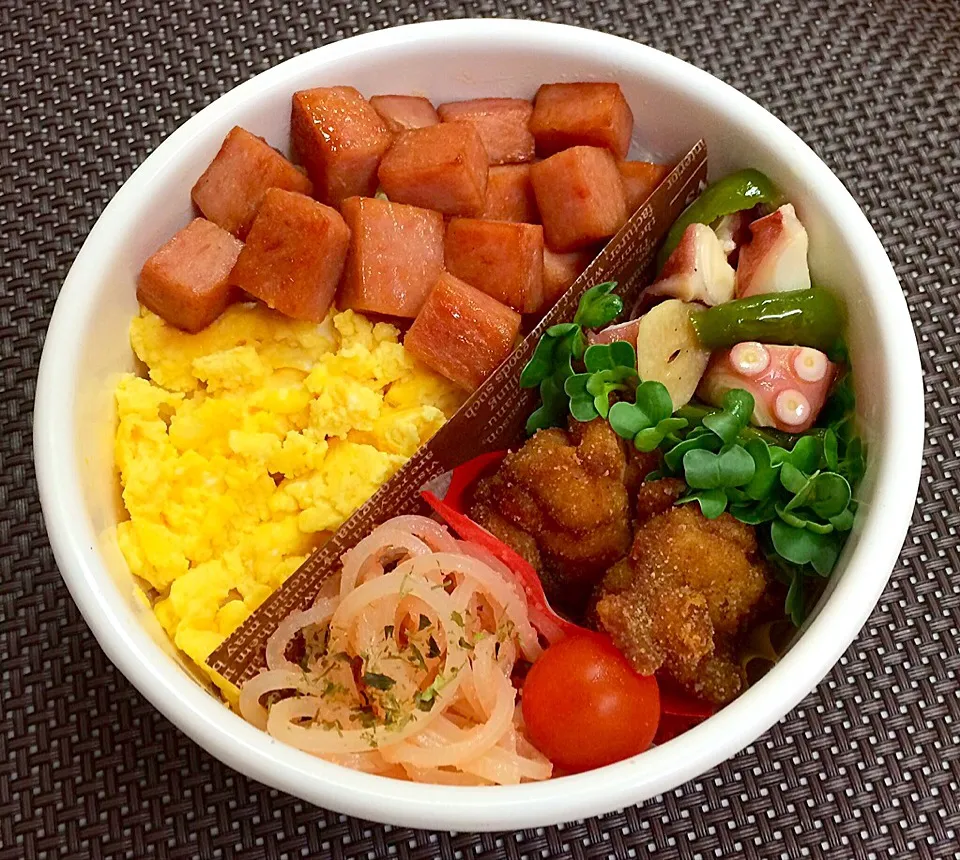 昼弁。  またまた☆ゆりえさんの料理 スパム丼|モナママさん