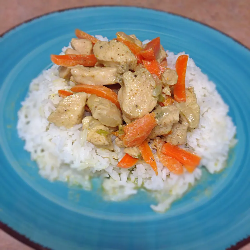 Coconut Carrot Ginger Chicken w/ White Rice|Leydalisさん