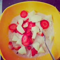 An easy fruiy salad containing My fav Strawberry, apple and Honeydew for breakfast. Hope you like it for those who try. The quantity is based on your choice. Mi|manggalaroobinyさん