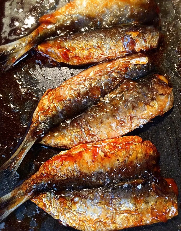 七海母の料理ʕ-̼͡-ʔいわしの照り焼き🐟蒲焼き風|七海さん