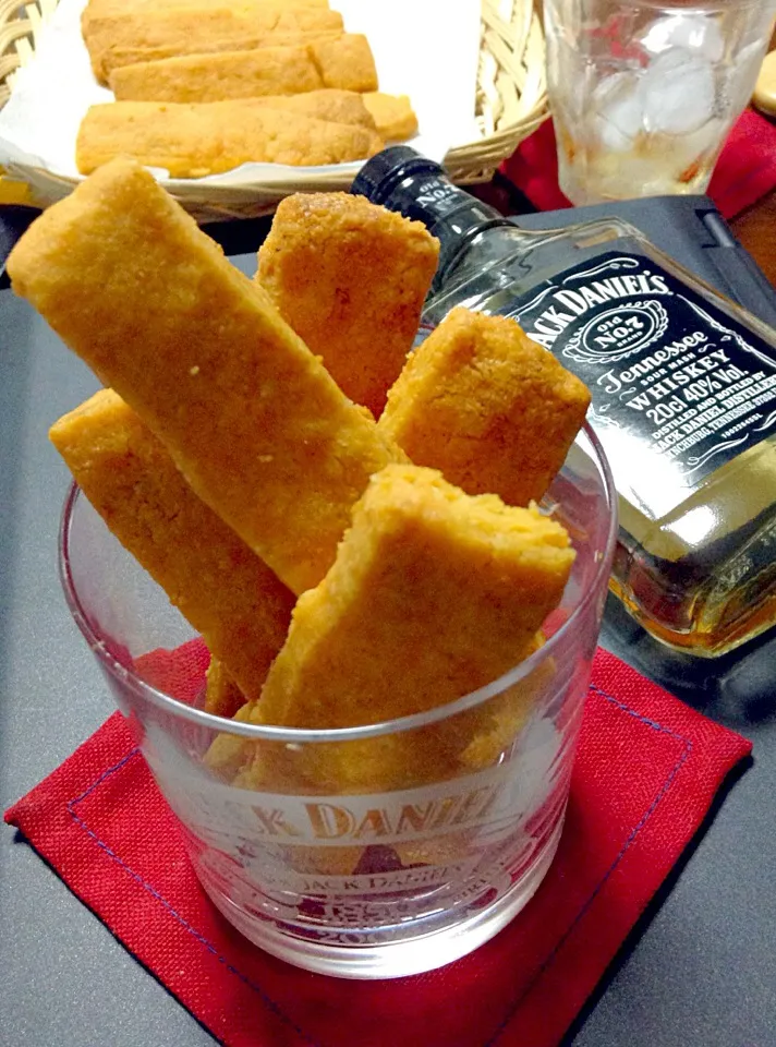 Snapdishの料理写真:チーズストロー                            Cheese straws|yorikoさん